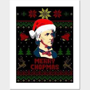 Frederick Chopin Merry Chopmas Posters and Art